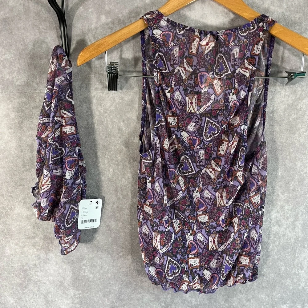 NEW‎ Intimately Free People Set Women Small Purple Only Hearts Top & Bottom $128
